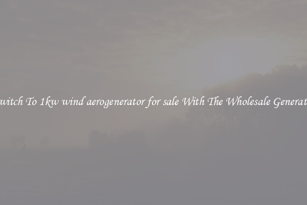 Switch To 1kw wind aerogenerator for sale With The Wholesale Generator