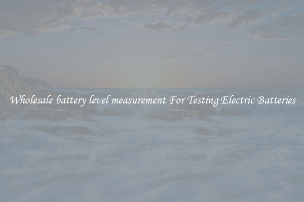 Wholesale battery level measurement For Testing Electric Batteries