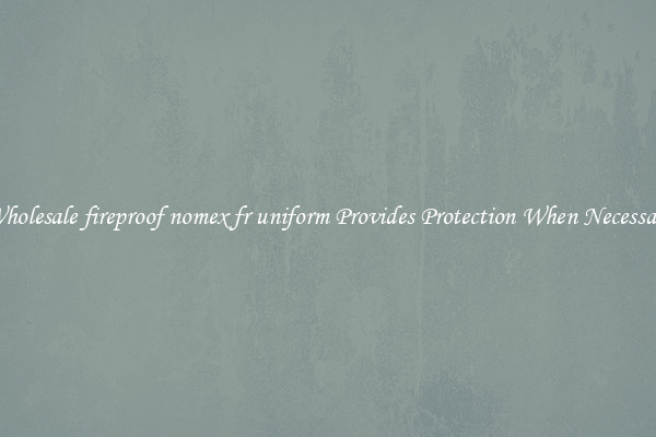 Wholesale fireproof nomex fr uniform Provides Protection When Necessary