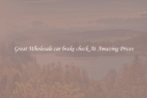 Great Wholesale car brake check At Amazing Prices