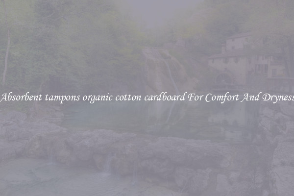 Absorbent tampons organic cotton cardboard For Comfort And Dryness