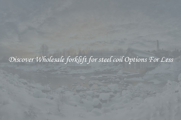 Discover Wholesale forklift for steel coil Options For Less