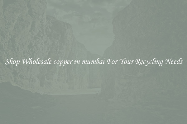 Shop Wholesale copper in mumbai For Your Recycling Needs