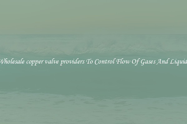 Wholesale copper valve providers To Control Flow Of Gases And Liquids