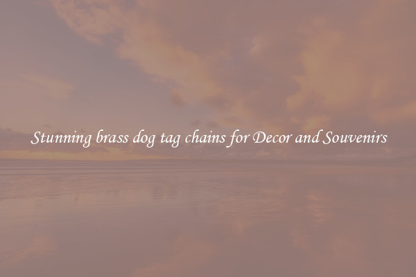 Stunning brass dog tag chains for Decor and Souvenirs