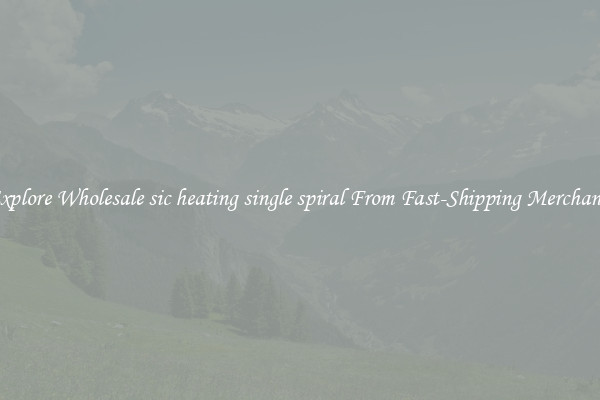Explore Wholesale sic heating single spiral From Fast-Shipping Merchants