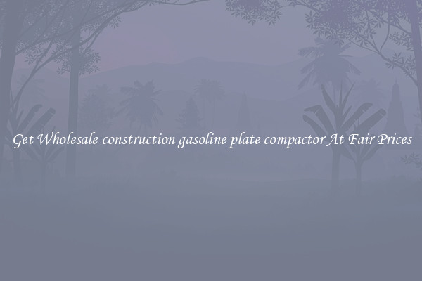 Get Wholesale construction gasoline plate compactor At Fair Prices