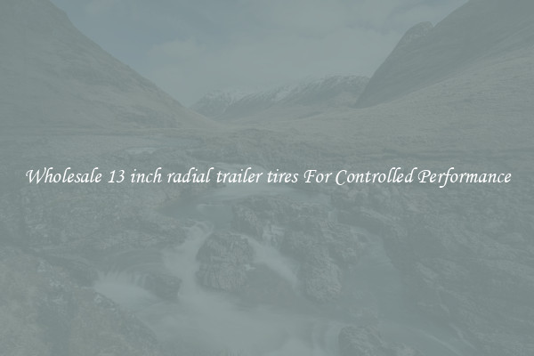 Wholesale 13 inch radial trailer tires For Controlled Performance