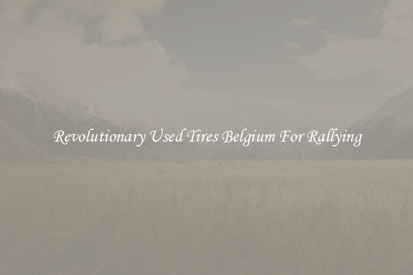 Revolutionary Used Tires Belgium For Rallying