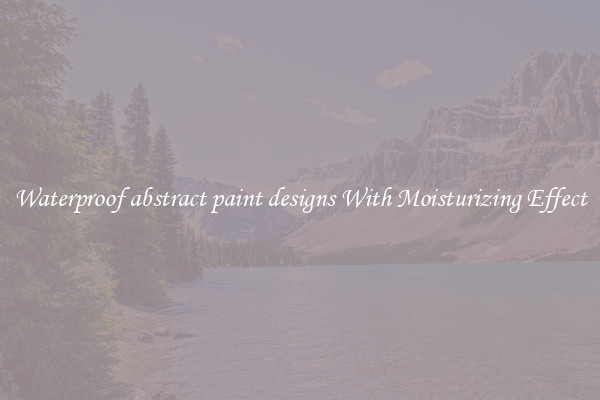 Waterproof abstract paint designs With Moisturizing Effect