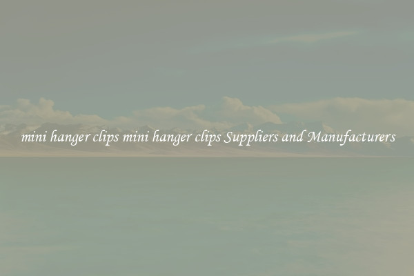 mini hanger clips mini hanger clips Suppliers and Manufacturers