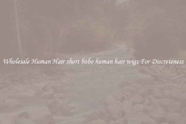 Wholesale Human Hair short bobo human hair wigs For Discreteness